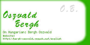 oszvald bergh business card